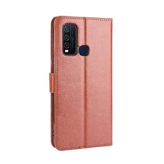 Vivo Y30 Y50 1935 1938 V1965A Case Flip PU Leather Wallet Back Cover Vivo Y30 Y 30 VivoY30 Phone Casing Stand