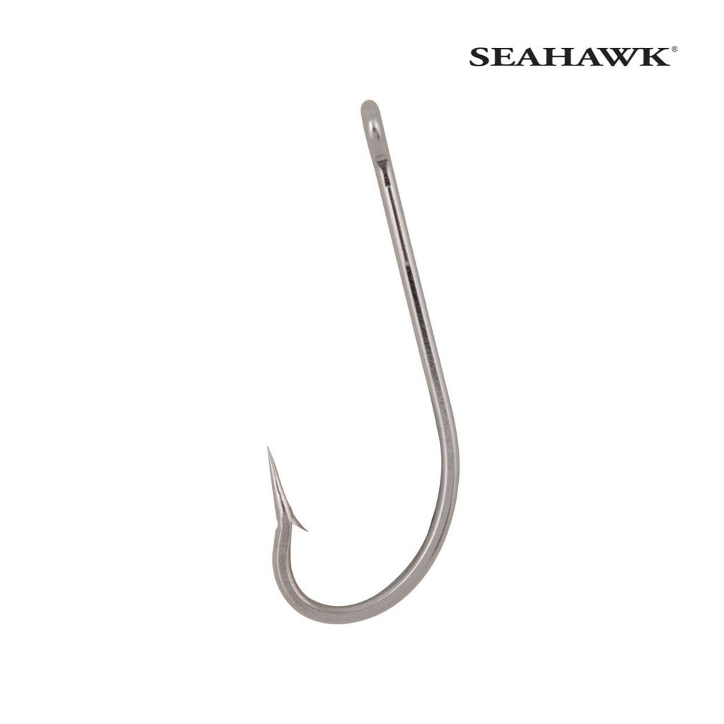 SEAHAWK FISHING HOOKS 1930N (Nickel) Ringed Eye Box จาก Size 1/0 - 8/0
