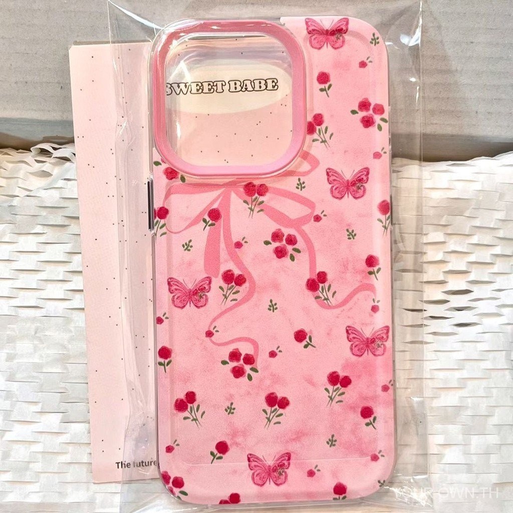 Bowknot สีชมพู 15/14PROMAX เคสโทรศัพท ์ Apple 13/12 โปร ่ งใส 11 ทนต ่ อแรงกระแทก 78plus Fresh xs 51P5