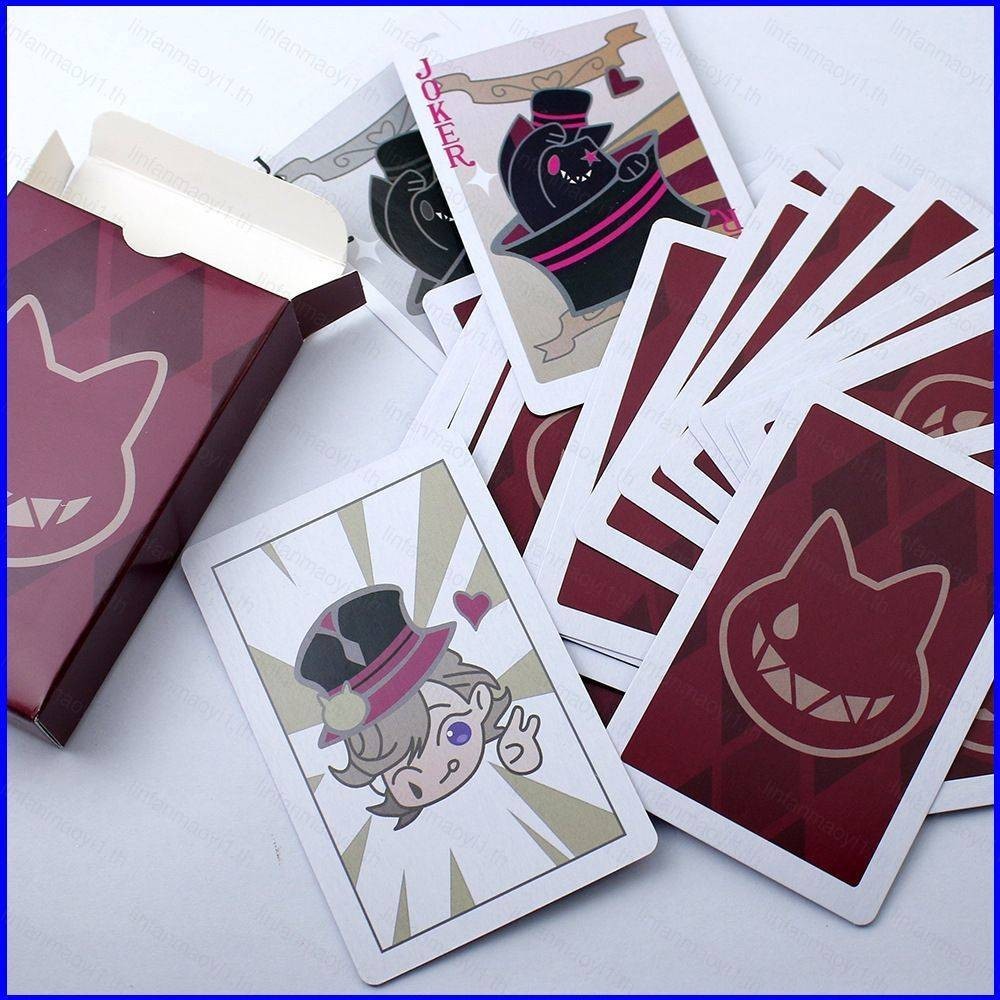 Genshin Impact Lyney โป๊กเกอร์การ์ดของเล่นอะนิเมะกระดาษเล่นไพ่ Magic การ์ด Party เกมของเล่นแฟนคอลเลกชันของขวัญ