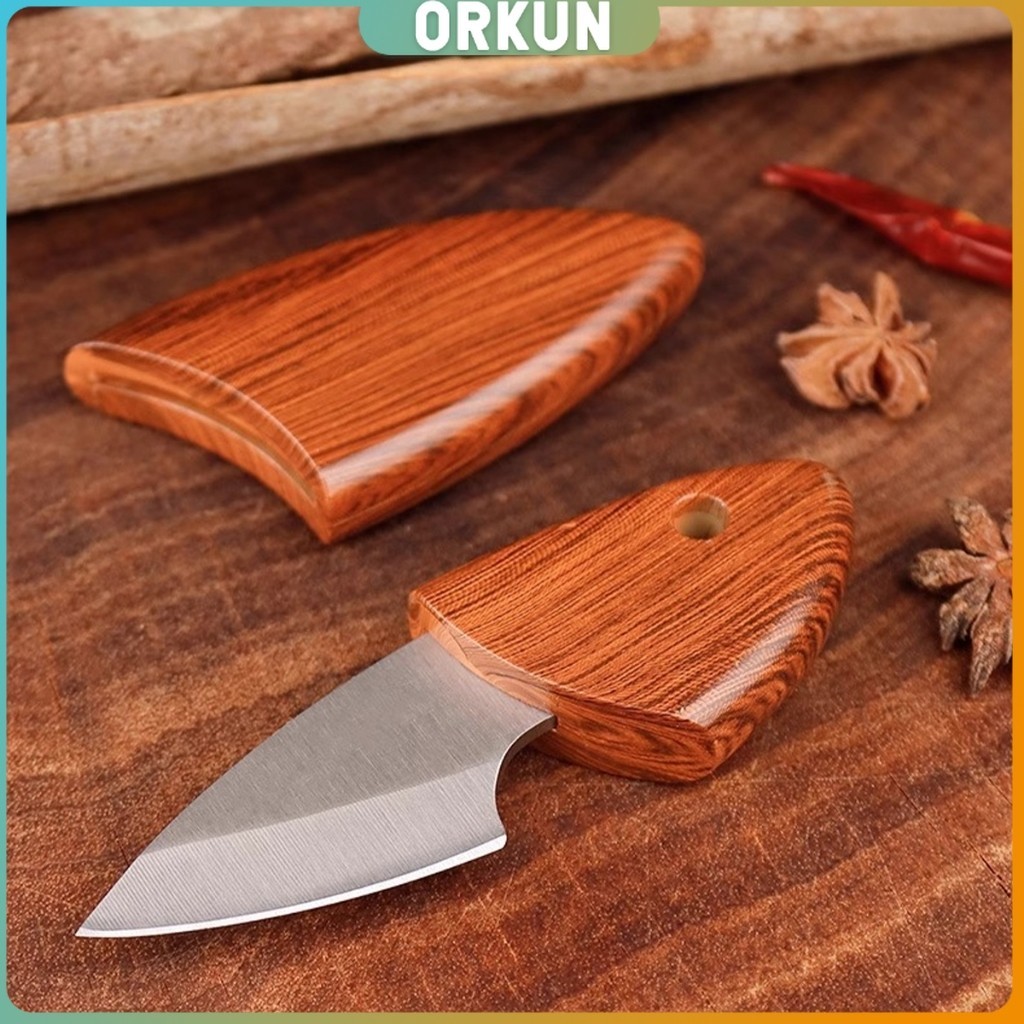 Orkun มีดขนาดเล็ก มีดพก ที่จับและปลอกพลาสติก พกติดตัวได้ Fruit knife