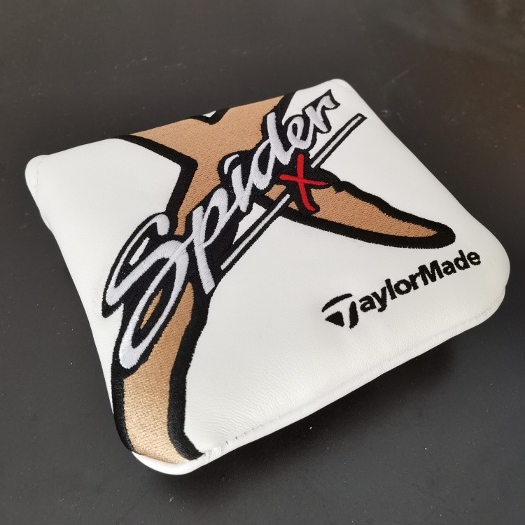 Taylormade Spider Golf Putter Cover เย็บปักถักร้อย Spider Design Golf Club Head สําหรับพัตเตอร์ PU หนัง Mallet พัตเตอร์แม่เหล็กปิด Golf Putter Cover เย็บปักถักร้อย Spid