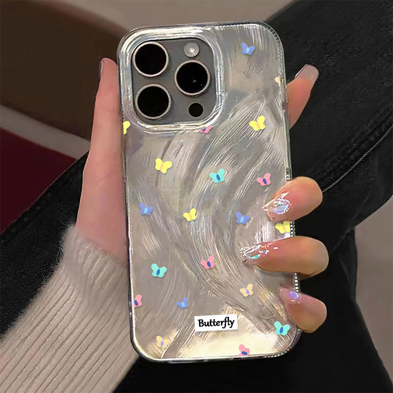 A Niche ผีเสื้อสีสําหรับโทรศัพท์ 13 15 Promax เคสโทรศัพท์ 12 ผ้าพันคอขนนก 14 รวมทุกอย่าง 11 ใหม่สด Ins สไตล์ Xsmax Anti Drop 78plus หรูหรา Xr สไตล์เกาหลี