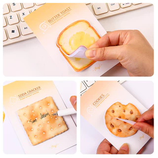 30 แผ่นชุดอาหารเสมือนจริง Sticky Notes แผ่นบันทึกแบบพกพาสําหรับนักเรียน