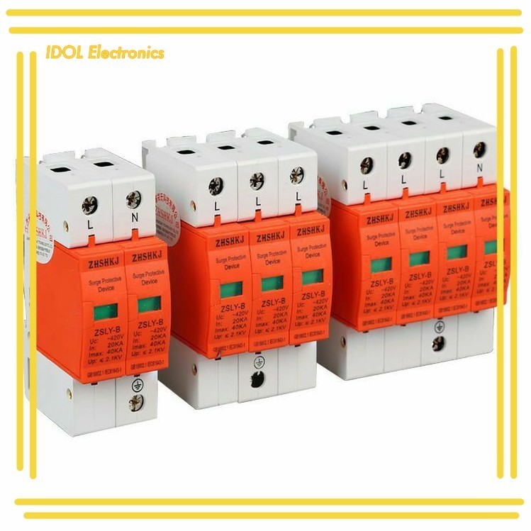ราคาถูก! SPD ป้องกันฟ้าผ่า AC 420V 30KA 1P 2P 3P 4P
