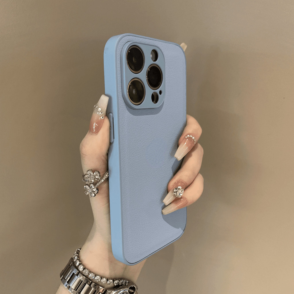 Advanced Lychee skin Patteredเคสโทรศัพท์สําหรับiPhone15 14 13 12 11 Pro MAX IXS MAX XR XS Caingกล้องกันกระแทกป้องกันการล่มสลายฝาหลังแข็ง