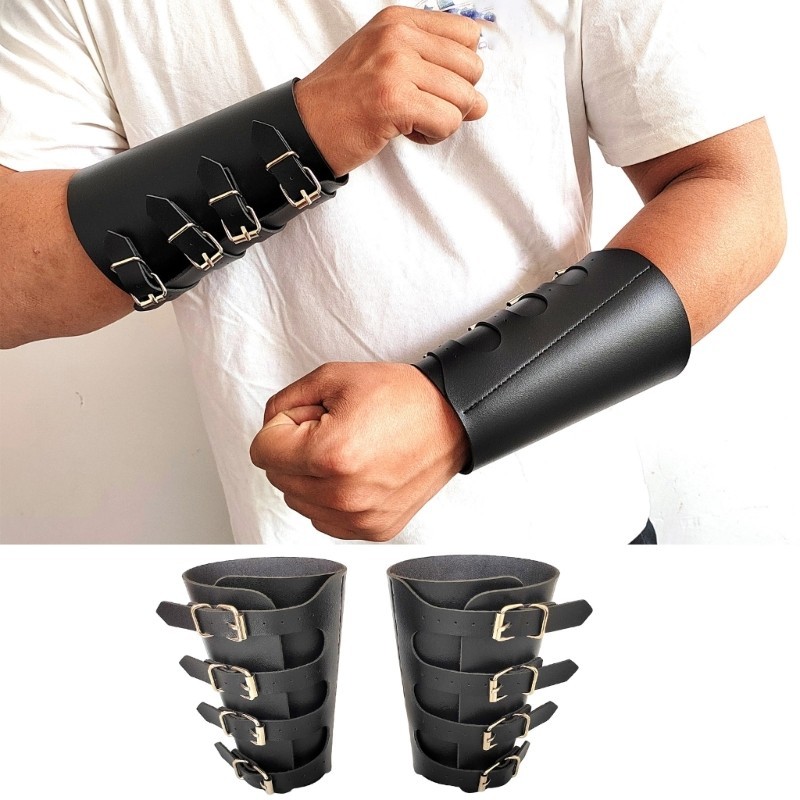 Whi Vintage Punk Arm Cuff สําหรับงานปาร์ตี้เทศกาลอุตสาหกรรมอายุเครื่องแต่งกายอุปกรณ์