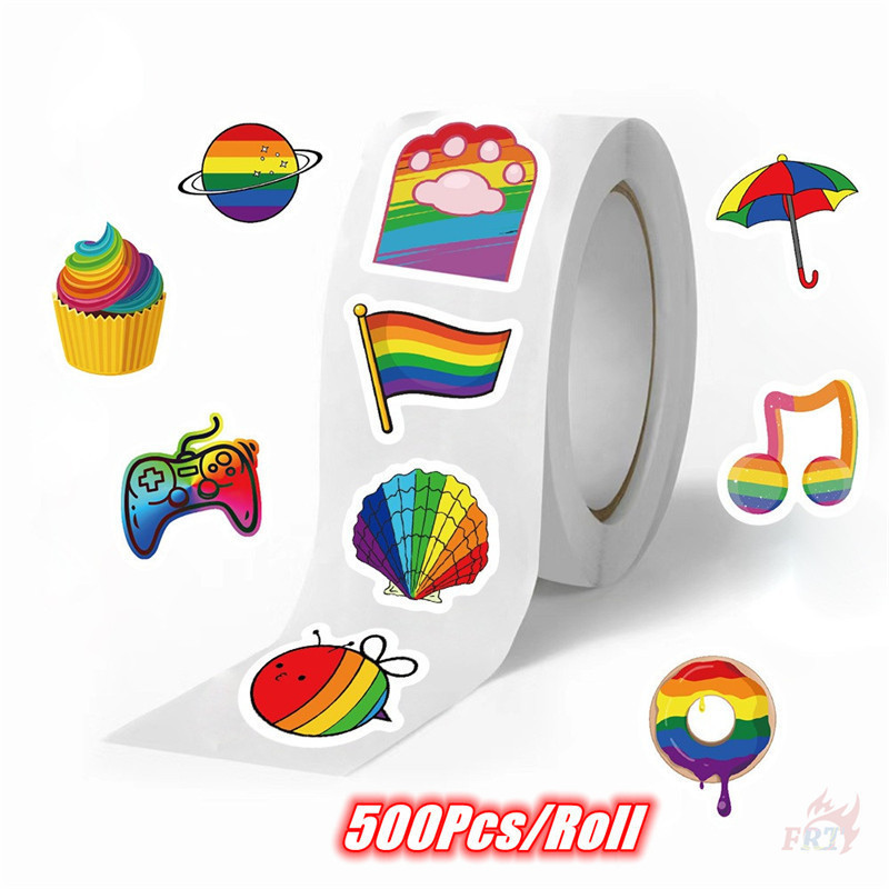500ชิ้น/ม้วน ❤ สีรุ้ง - Cupcake / Doughnut / Planet / Bee / Gamapad / ร่ม . สติ๊กเกอร์รางวัลเด็ก ❤ Diy สมุดภาพอัลบั้มตกแต่งสติกเกอร์ฉลากปิดผนึก
