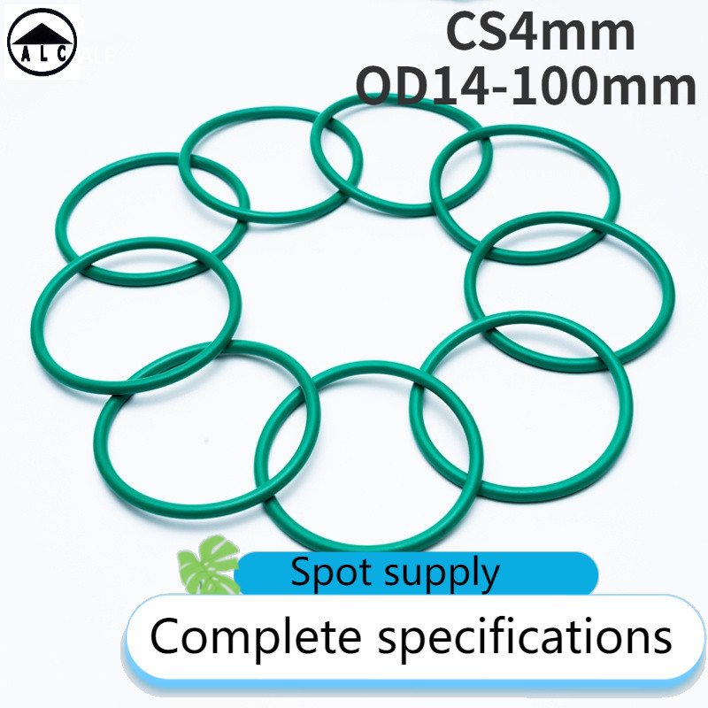 [ALC] โอริงสีเขียว FKM แหวนยางฟลูออรีน OD14-100 แหวน CS4.0mm