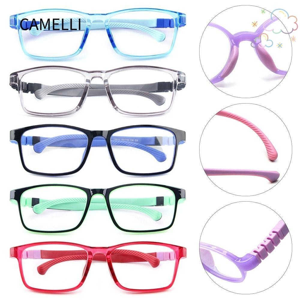 Camelli สบายแว่นตาเด็กชายหญิงป้องกันดวงตาคลาสออนไลน์ซิลิโคน