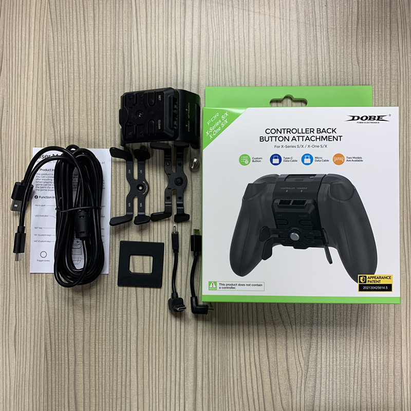 Dobe Controller ปุ่มด้านหลังสําหรับ Xbox One S/X Series S/X สิ่งที่แนบมาเปลี่ยนกลับ Controller Paddle พร้อมสายเคเบิลข้อมูล Type-c