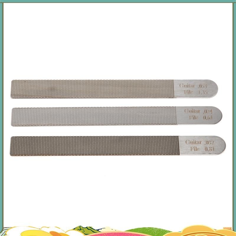 3 ชิ้น/เซ็ตกีตาร์ Nut ไฟล์ Fret Crowning Slot Filing Luthier ซ่อมชุดเครื่องมือสําหรับกีตาร์ Stringed Instruments yehengh
