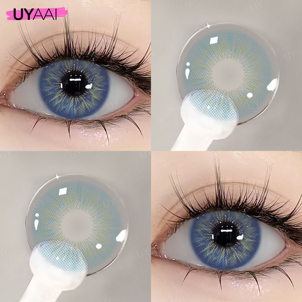 UYAAI 1คู่คอนแทคเลนส์สี Sun-kissed Girls รายเดือน ชุดคอนแทคเลนส์ รายเดือน ปริมาณน้ำ 42% DIA 14.2mm