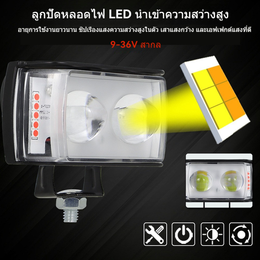 รถจักรยานยนต์และรถยนต์สากลไฟ LED ปูไฟหน้าโคมไฟแสงเลนส์คู่
