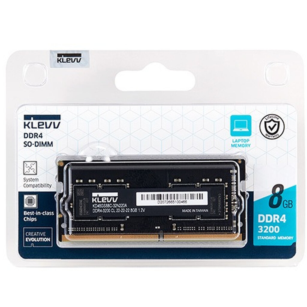 DDR4 KLEVV 8GB,16GB / 3200Mhz Standard Memory SO-DIMM รับประกัน Lifetime ศูนย์ไทย