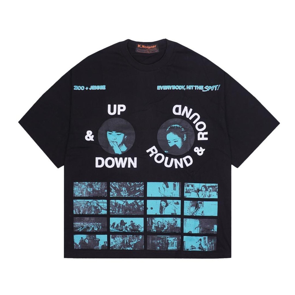 ZICO & JENNIE KONTENER ""SPOT !" OVERSIZE TSHIRT BLACK - สินค้าอย่างเป็นทางการ