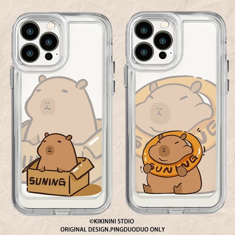 Iphone15 Kapibara Capybara เคสโทรศัพท์เหมาะสําหรับ iPhone14plus13/12promax Creative 12pro Soft Case 