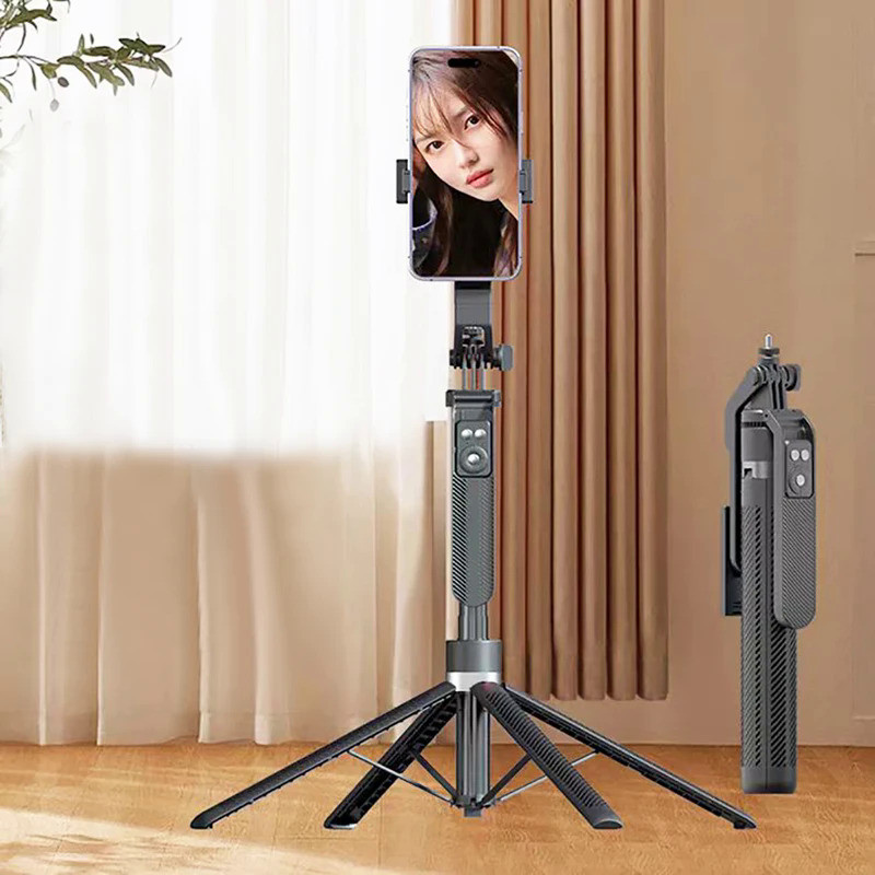 Selfie stick tripod stand  Bluetooth remote expansion tripod iPhone 1.8m long 360° rotating head