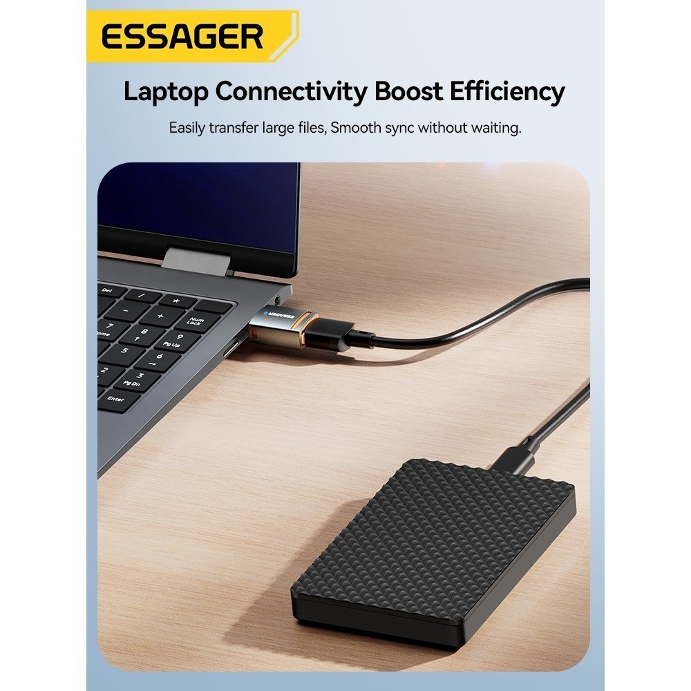 อะแดปเตอร์ Essager 3A ประเภท c/micro/USB/L ตัวแปลง OTG ความเร็วสูง 5Gbps สําหรับการชาร์จและการส่งข้อมูล - รูปที่ 3