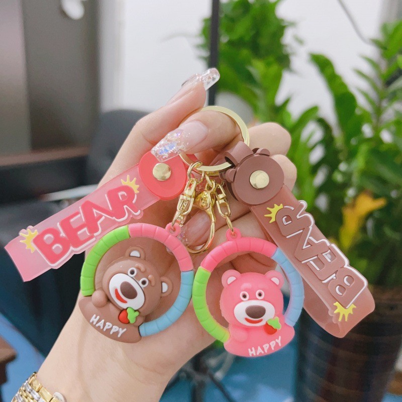 การ์ตูนน่ารักสร้างสรรค์ พวงกุญแจสไตล์ใหม่ แฟชั่นของสาวๆ พวงกุญแจรถ ๆ น้อย ๆ น่ารักประณีต จี้กระเป๋า กระเป๋าสตางค์ - รูปที่ 7