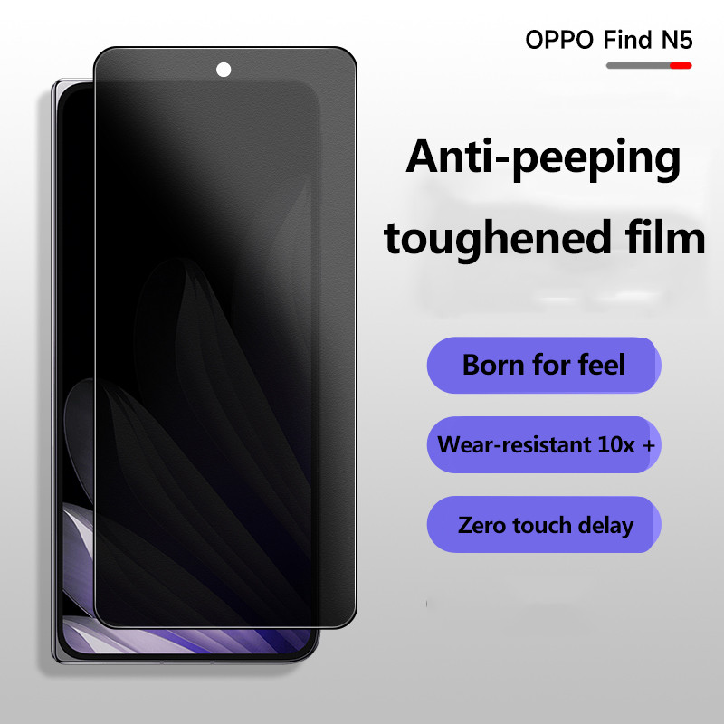 สําหรับ OPPO Find N6 Matte ความเป็นส่วนตัวกระจกนิรภัย Anti Peep Spy ฝุ่นติดตั้งฟรีฟิล์มป้องกันหน้าจอ
