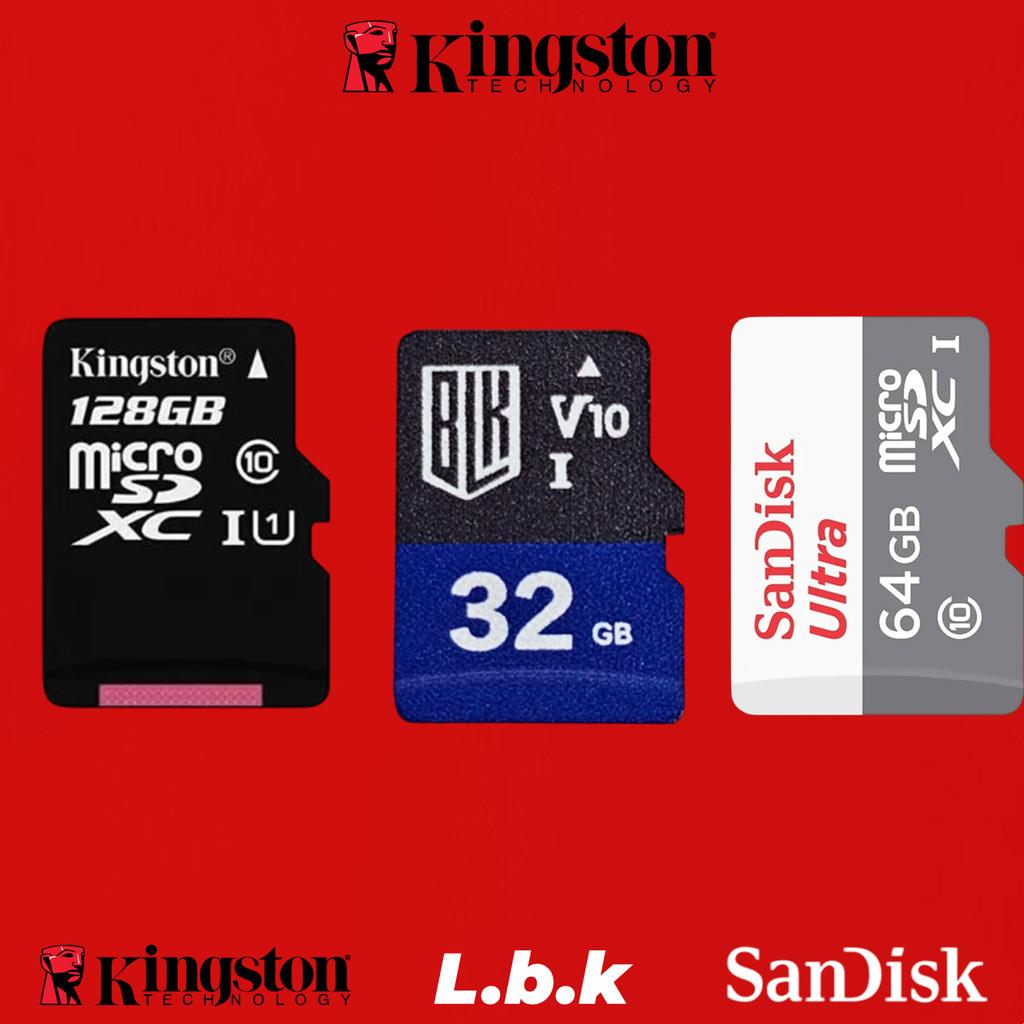 เมมโมรี่การ์ด MicroSD kingston & SanDisk ( 16G 32G 64G 128G ) Class 10 100m Memory