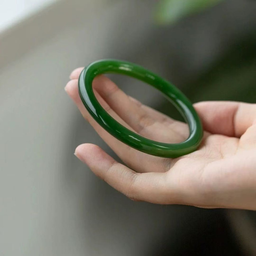 เครื่องประดับหยกสไตล์วินเทจ,สร้อยข้อมือหยกที่เรียบง่าย, คริสตัลใสสร้อยข้อมือความรู้สึกชั้นสูงเครื่องประดับสองสีให้เลือก