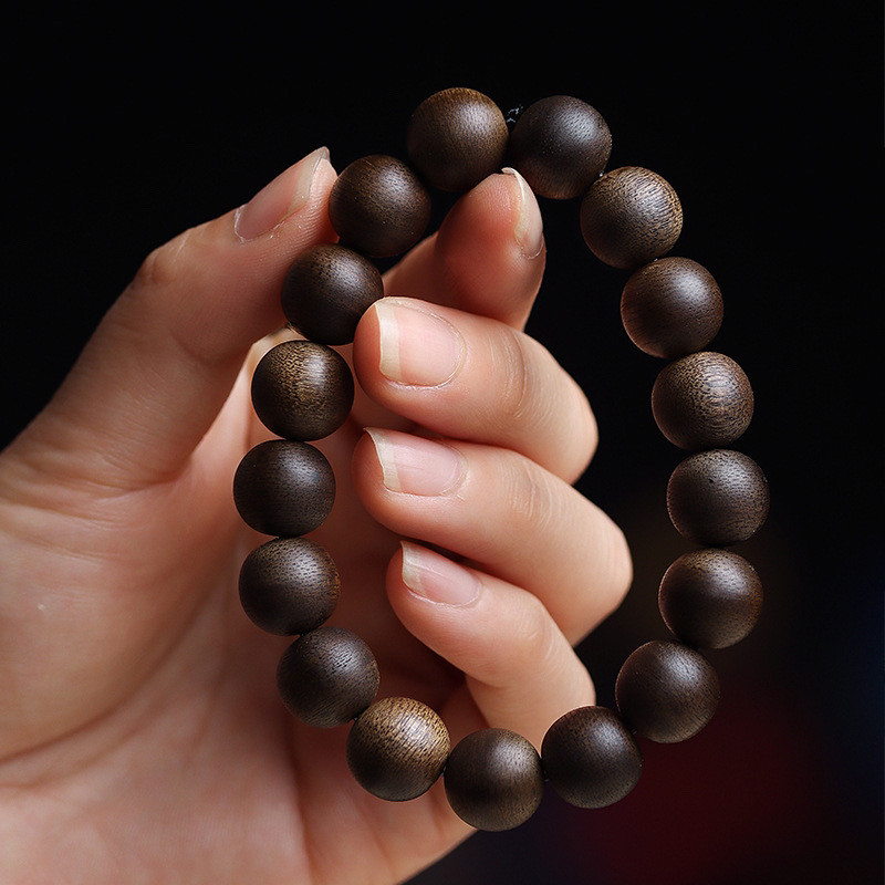 สร้อยข้อมือไม้กฤษณาบรูไนคอลเลกชั่นระดับไฮเอนด์สร้อยข้อมือลูกปัดสำหรับผู้ชายและผู้หญิงของแท้