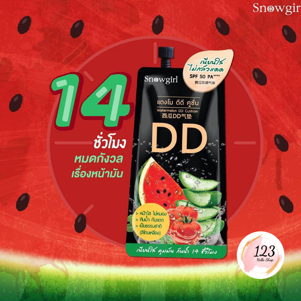 Snowgirl Watermelon DD Cushion 9g. x 6 pcs สโนว์เกิร์ล แตงโม ดีดี คูชั่น ✨