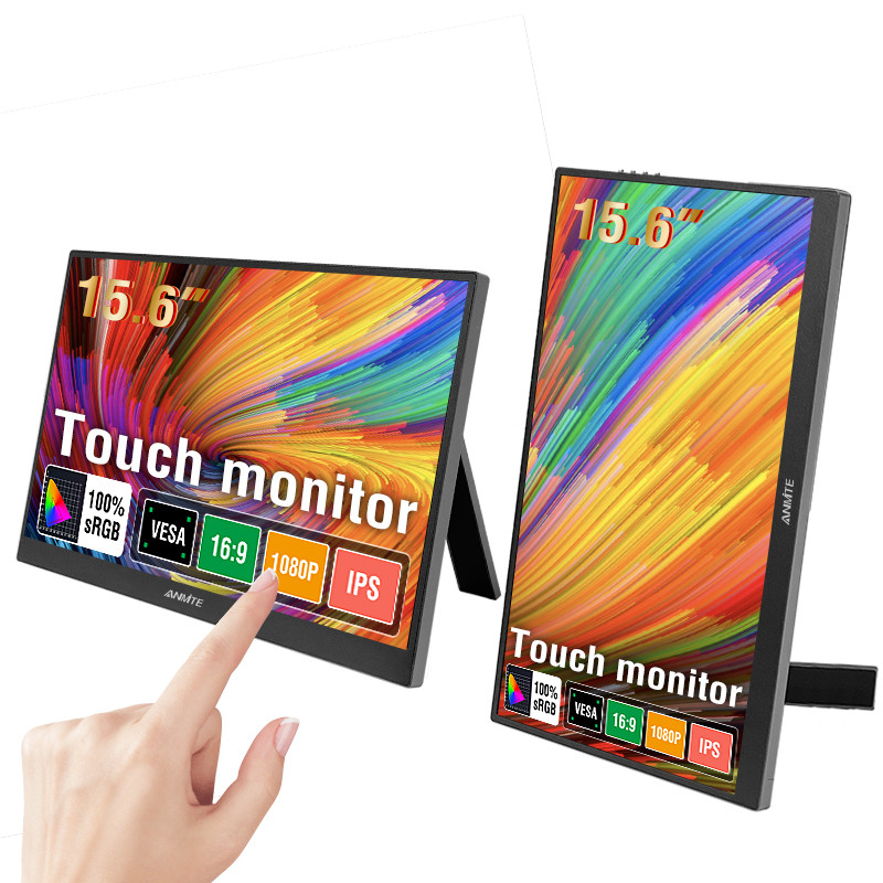จอภาพแบบพกพาสําหรับแล็ปท็อป 11.6/14"/15.6"18.5 "IPS FHD Led Portable Touch Monitor Type-C HDMI Ultra-thin USB-C Touchscreen จอแสดงผลคอมพิวเตอร์