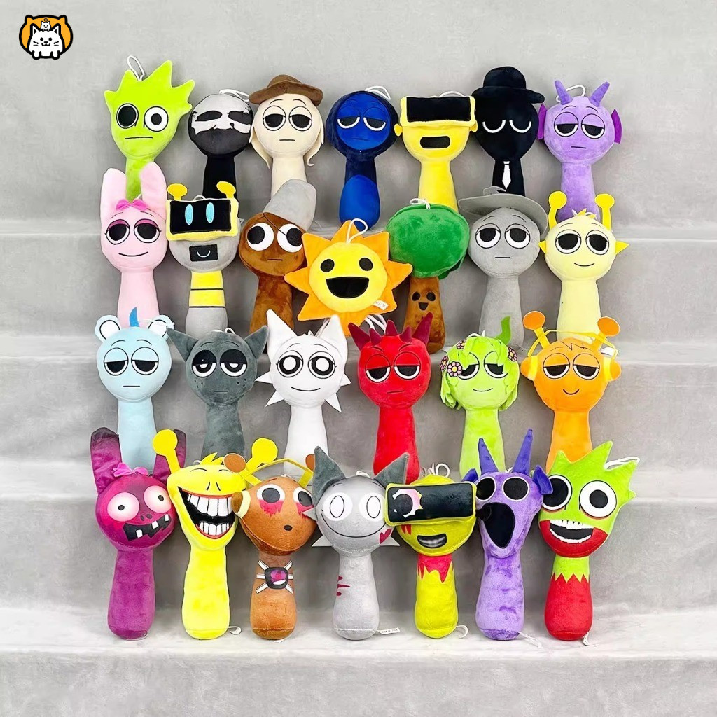 💥พร้อมส่งจากไทย💥Sprunki Plush Toy Sprunki Incredibox เกมสีเทา ตุ๊กตาตุ๊กตากระเป๋าจี้ Sprunki Plush T