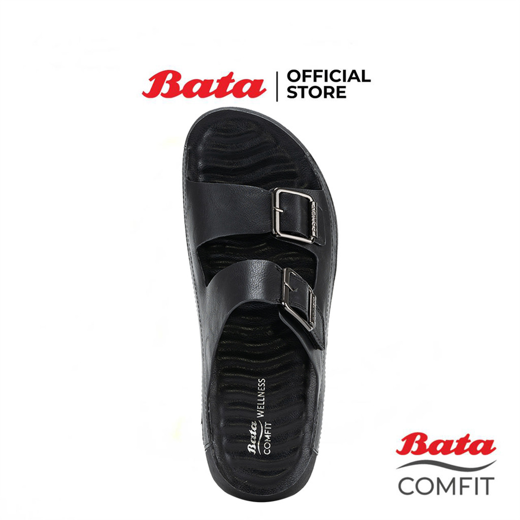 Bata บาจา รองเท้าแตะลำลองเพื่อสุขภาพแบบสวม สำหรับผู้ชาย สีดำ 8016144 สีน้ำตาล 8014144