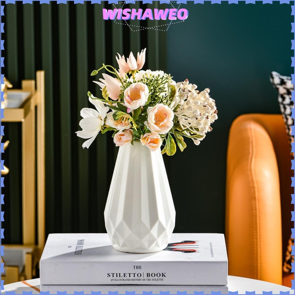 ปรารถนา แจกันดอกไม้,กระถางดอกไม้รูปเพชรเซรามิกเลียนแบบ,พลาสติกที่ทันสมัยสไตล์นอร์ดิกการจัดดอกไม้ห้องนั่งเล่น