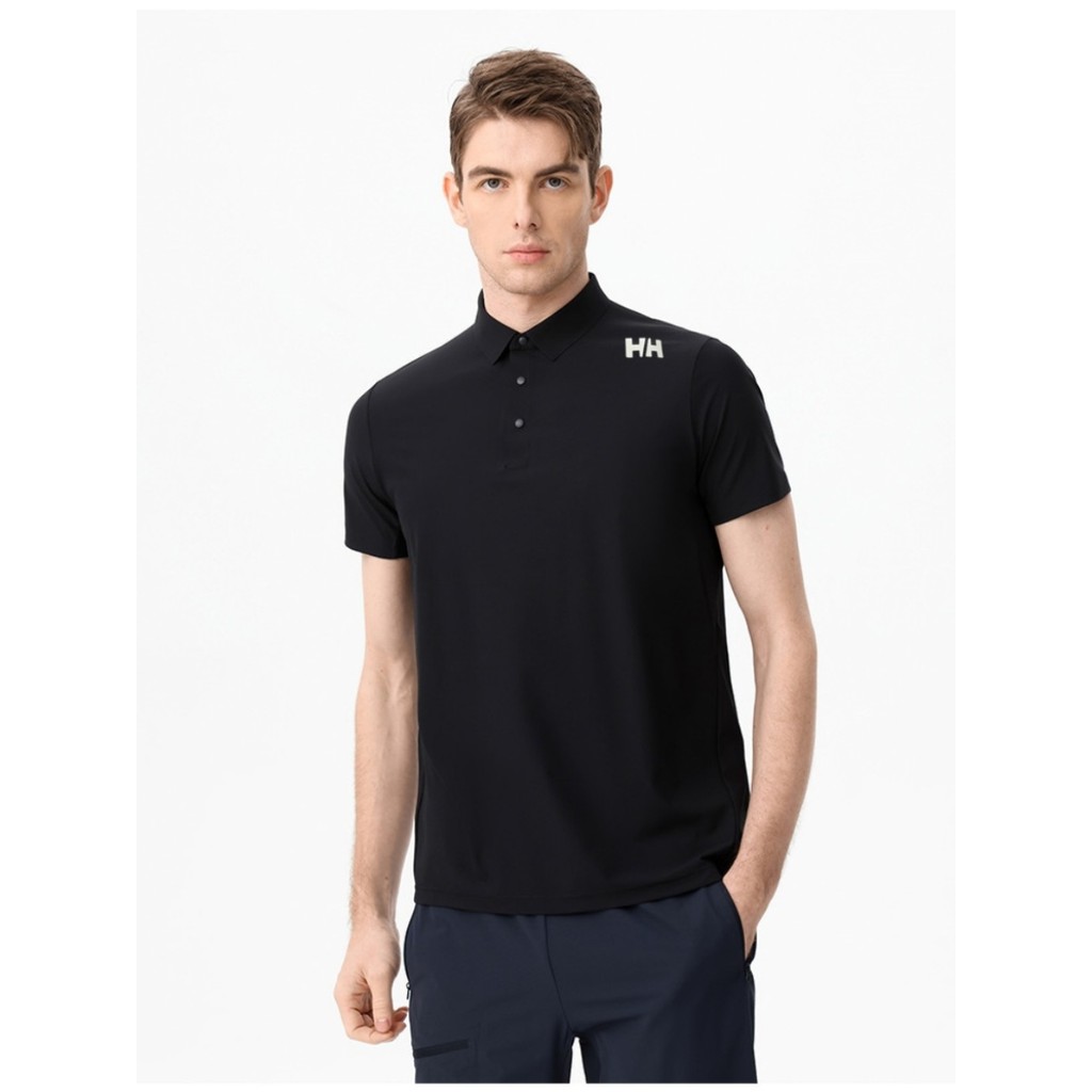Helly HANSEN/HH ใหม่สไตล์คู่ลําลองพิมพ์เสื้อโปโลขั้นพื้นฐานเสื้อยืดแขนสั้น