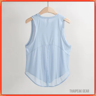 เสื้อกล้ามผู้หญิง ทรงหลวมปกปิดเนื้อ ผ้าเบาระบายอากาศ มีหลายสีพื้น