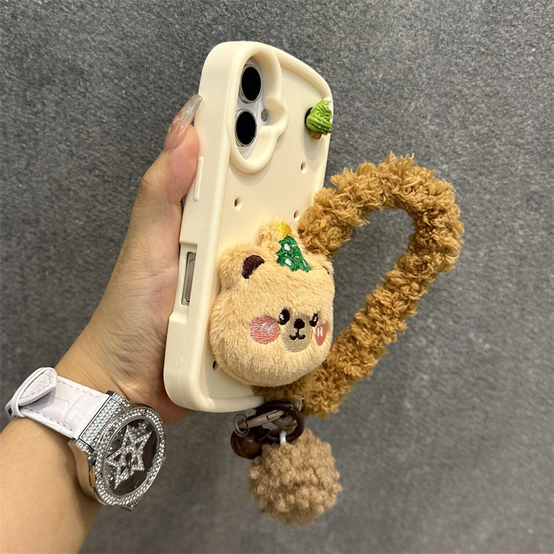 ซิลิโคนหลุมสีเขียวสามมิติตุ๊กตางูเคสโทรศัพท์สําหรับiphone16 Pro Max 15 14 13 12 11 Pro Maxกันกระแทกก