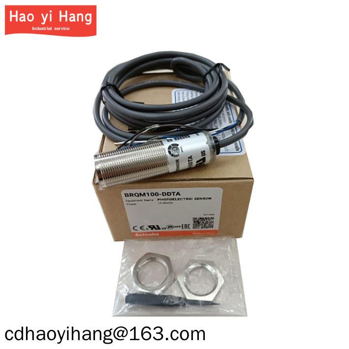 Autonics ยี่ห้อใหม่ BRQM100-DDTA-P ทรงกระบอก Photoelectric Sensors BRQM100 400 1M 3M 5M 20M-DDTA-DDT