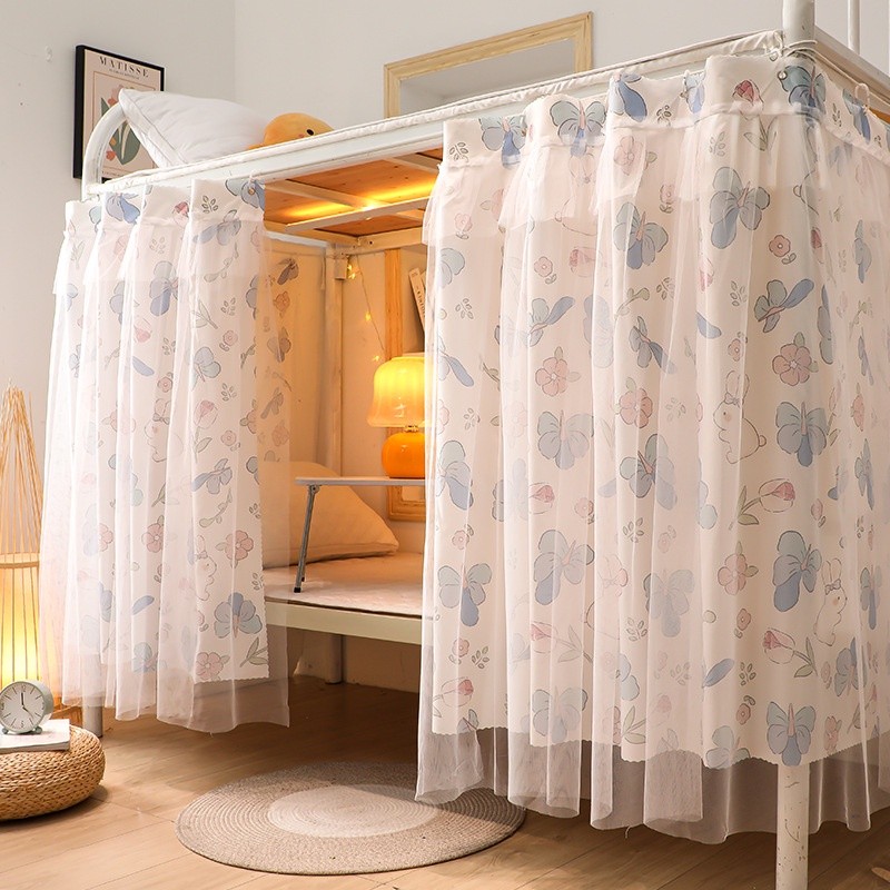 แนะนำ ผ้าม่าน 2PCS วันแดดหอพักนักศึกษาผ้าม่านหอพักวิทยาลัยเตียงเดี่ยวชั้นบนเตียงสองชั้น1.35*2m ราคาพิเศษ มีเก็บเงินปลายทาง