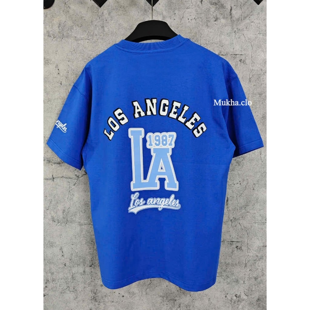 [ภาพจริง] MLB Manfinity Homme เสื้อยืดผ้าฝ้ายหนาสําหรับผู้ชายและผู้หญิง - สตรีทแวร์ SG