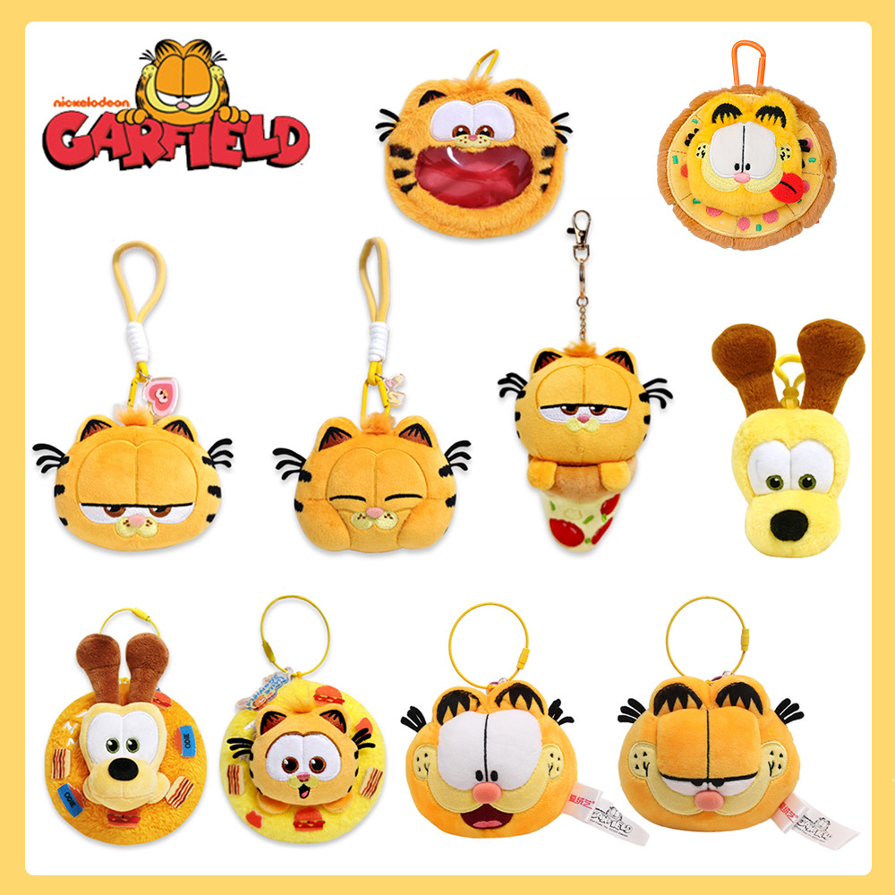 Kawaii Original Garfield ตุ๊กตาตุ๊กตาพวงกุญแจการ์ตูนอะนิเมะภาพยนตร์ตุ๊กตา Plushie จี้สําหรับกระเป๋าตกแต่งวันเกิดคริสต์มาสของขวัญ