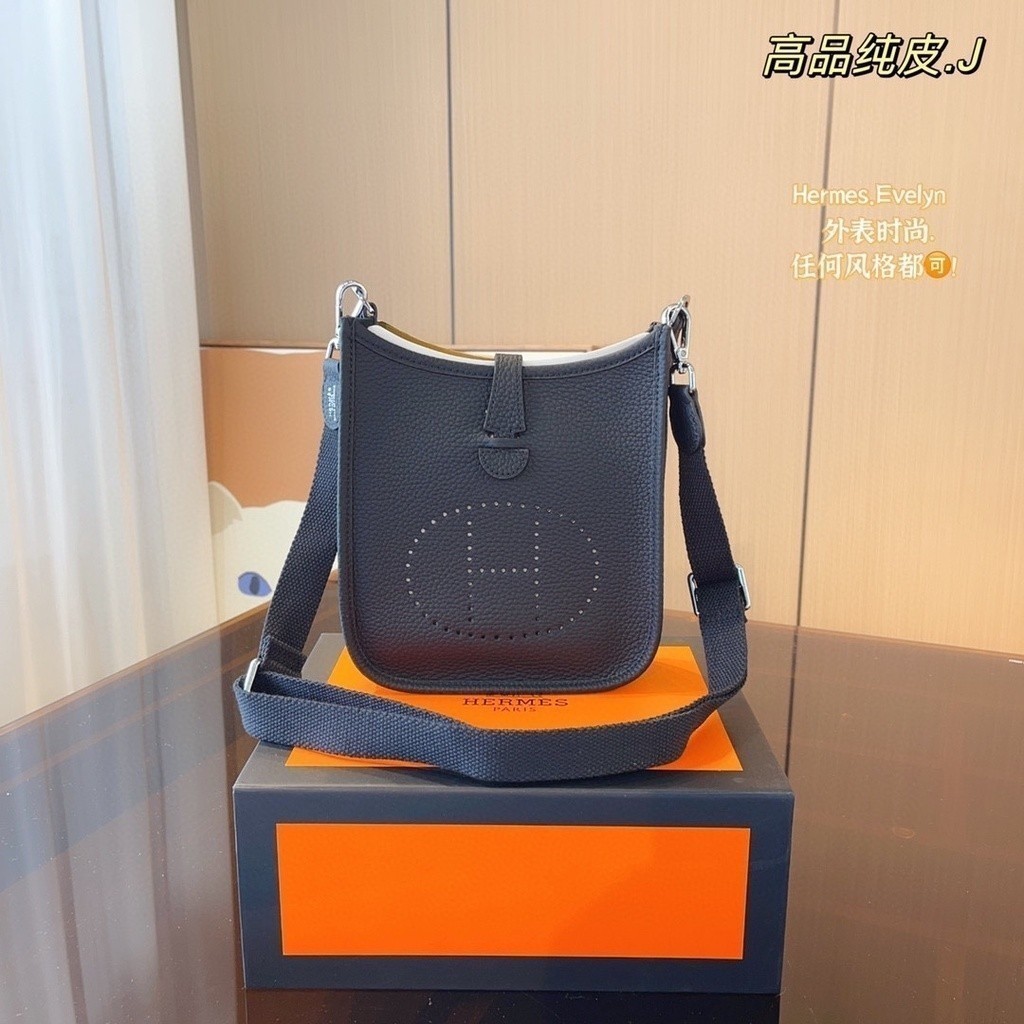 Real Shot H3rm3s กระเป๋าหนังแท้กระเป๋า Messenger กระเป๋าสะพายกระเป๋าหญิง High-End กระเป๋าสุภาพสตรี