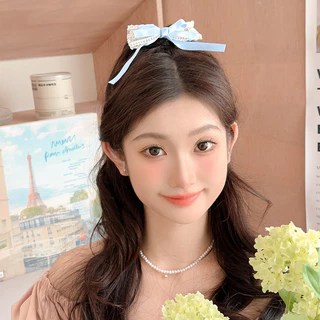 กิ๊บติดผม ริบบิ้น โบว์ แฮนด์เมด สีพื้น เครื่องประดับ สําหรับเด็กผู้หญิง