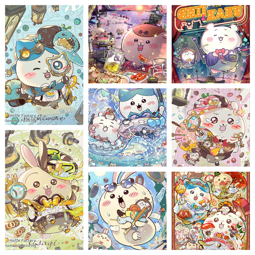 [KS] Chikawa 5d ภาพวาดเพชรเพชรเต็มห้องนั่งเล่น PasteDiamond Cross Stitch ห้องนอนห้องรับประทานอาหารเพชรเย็บปักถักร้อยตกแต่งบ้าน 30x40 ซม./40x60 ซม.