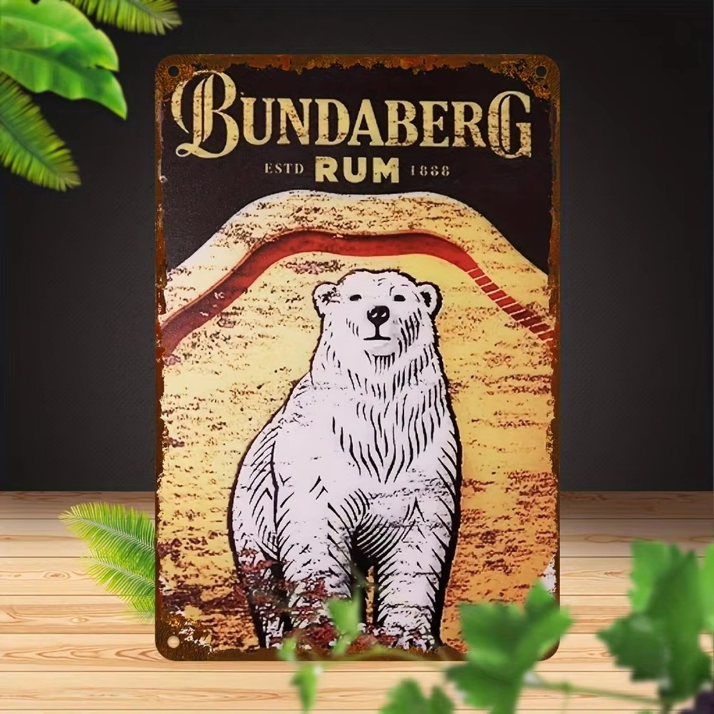 Helloyoung Bundaberg Rum 1888 ป้ายติดผนังวินเทจ - อลูมิเนียม 7.87x11.81 นิ้ว ใช้ในบ้าน/กลางแจ้ง