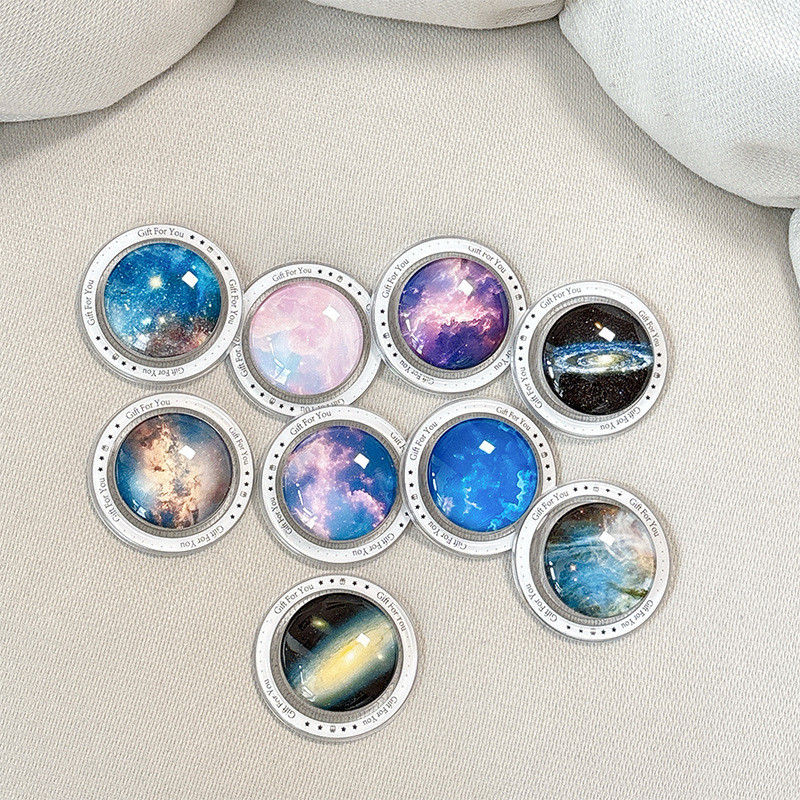 Starlit Sky Ball รอบสีแม่เหล็กที่วางโทรศัพท์สําหรับ IPhone 16 15 14 13 12 Pro Max 14 Plus พับ Pop แหวน Grip ยืดโต๊ะขาตั้ง P2