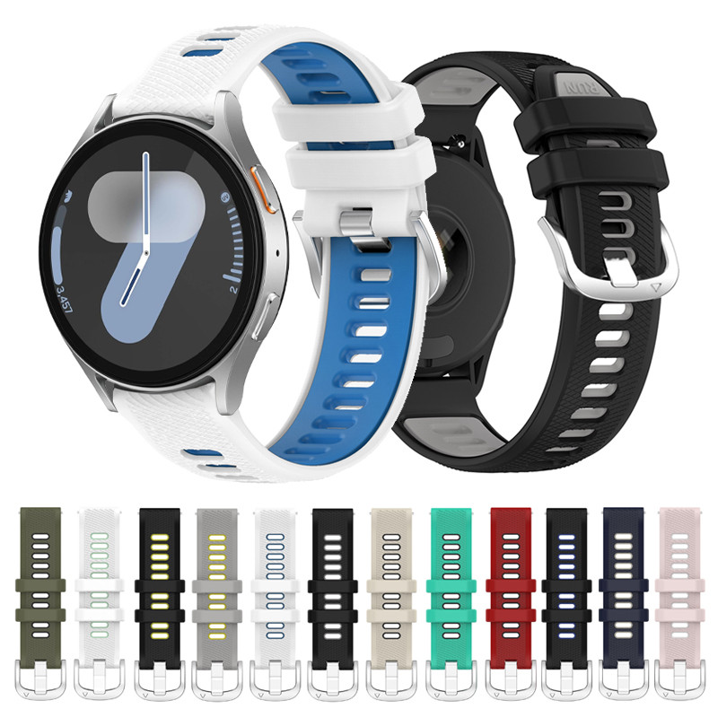 ทนทานสบายสายซิลิโคนแบบสปอร์ตสําหรับ Samsung Galaxy Watch7 6 5 4 40 มม.44 มม.นาฬิกา FE Active 2 เกียร์กีฬา