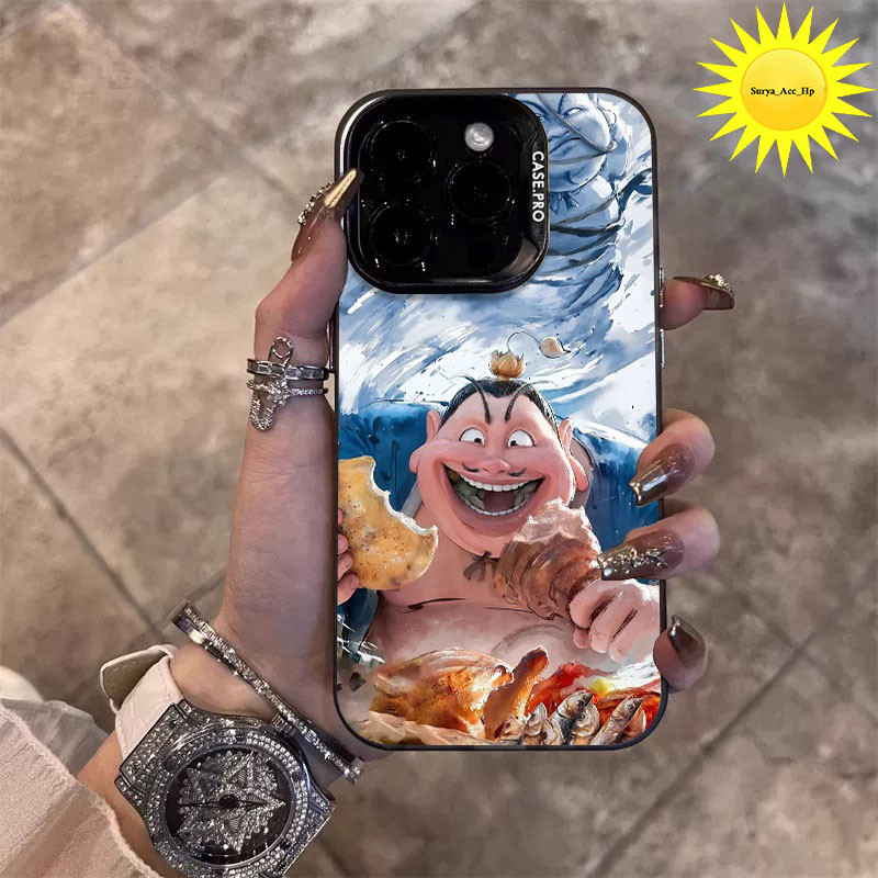 IMD สีดําการ์ตูนอะนิเมะกรณี Ne Zha ผจญภัยสําหรับ Realme C1 C11 C12 C15 C17 C2 C20 C21 C21y C25 C25s 