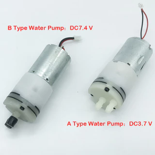 1pcs Micro 370 ปั๊มน้ํา DC 3.7V 5V 7.4V 660ML/Min คาร์บอนแปรงไดอะแฟรม Self-priming USB ปั๊มขนาดเล็ก