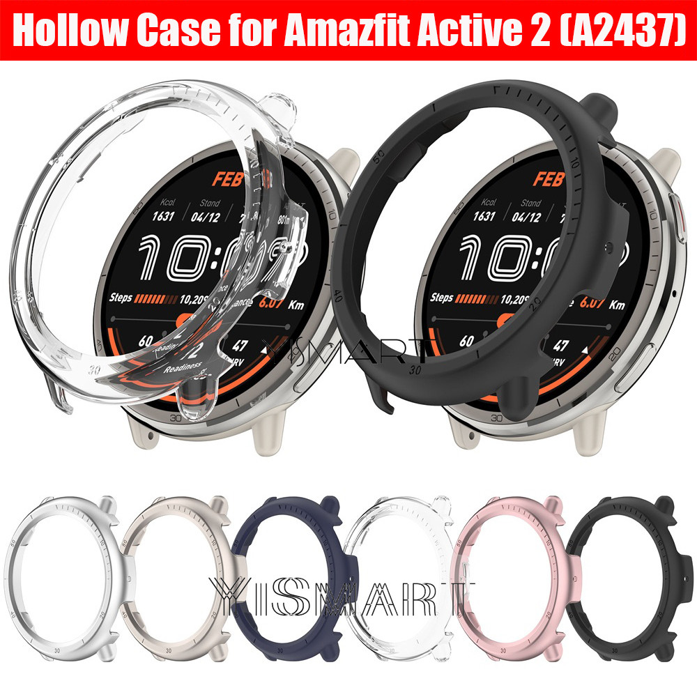 เคสกันชนแบบแข็งสําหรับ Amazfit Active 2 Hollow Shell ฝาครอบป้องกันสําหรับ Huami Amazfit Active2 อุปกรณ์เสริมนาฬิกาอัจฉริยะ
