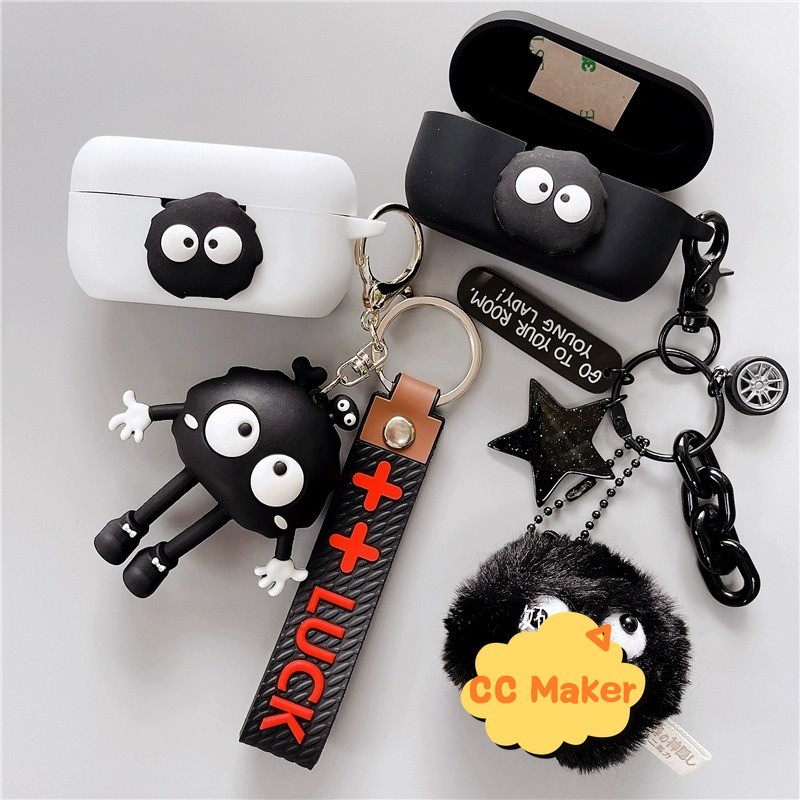 For Technics EAH-AZ60M2 Case Cartoon Keychain Cute Plush Cinderella Pendant Technics EAH-AZ60M2 Sili